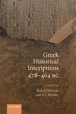 Greek Historical Inscriptions 478-404 BC