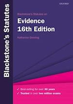Blackstone's Statutes on Evidence