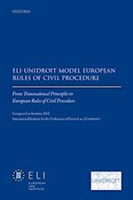 ELI – Unidroit Model European Rules of Civil Procedure