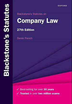 Blackstone's Statutes on Company Law 27e