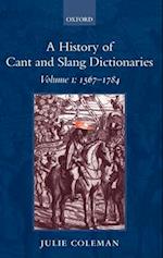 A History of Cant and Slang Dictionaries