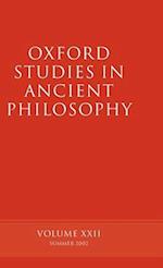 Oxford Studies in Ancient Philosophy volume XXII
