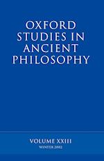 Oxford Studies in Ancient Philosophy volume XXIII