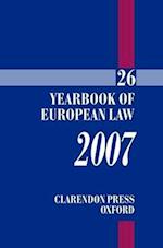 Yearbook of European Law 2007