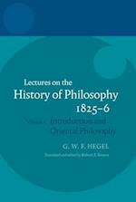 Hegel: Lectures on the History of Philosophy 1825-6