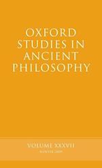 Oxford Studies in Ancient Philosophy Volume 37