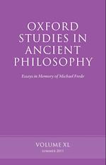Oxford Studies in Ancient Philosophy, Volume 40