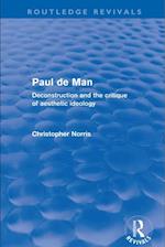 Paul de Man (Routledge Revivals)