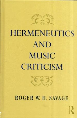 Hermeneutics and Music Criticism
