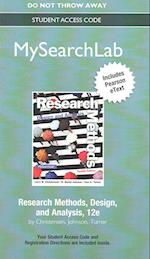 New Mysearchlab with Pearson Etext -- Standalone Access Card -- For Research Methods, Design, and Analysis