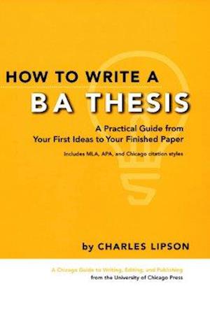 How to Write a BA Thesis