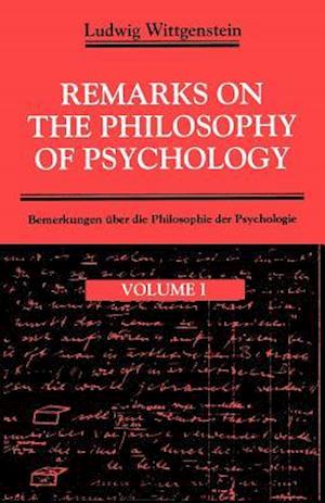 Remarks on the Philosophy of Psychology, Volume 1