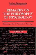 Remarks on the Philosophy of Psychology, Volume 1