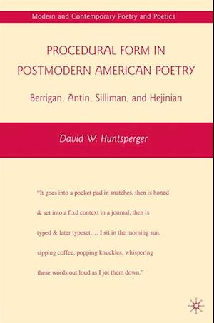 Procedural Form in Postmodern American Poetry