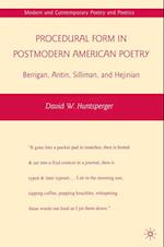 Procedural Form in Postmodern American Poetry