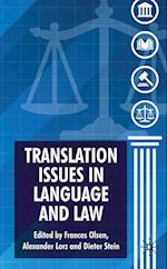 Translation Issues in Language and Law