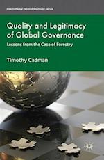 Quality and Legitimacy of Global Governance