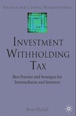 Investment Withholding Tax