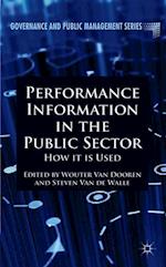 Performance Information in the Public Sector