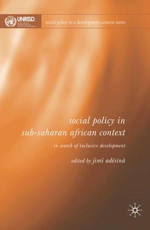 Social Policy in Sub-Saharan African Context