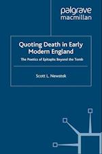 Quoting Death in Early Modern England