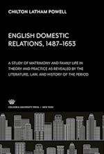 English Domestic Relations 1487¿1653
