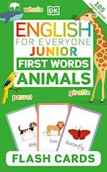 English for Everyone Junior First Words Animals Flash Cards