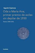 Oda a Maria Ana, Primer Premio de Axilas Sin Depilar de 1930