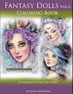 Fantasy Dolls Vol.2 Coloring Book Grayscale