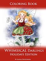 Coloring Book Whimsical Darlings Holidays Edition