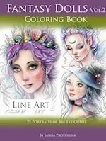 Fantasy Dolls Vol.2 Coloring Book Line Art