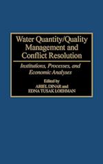 Water Quantity/Quality Management and Conflict Resolution