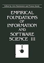 Empirical Foundations of Information and Software Science III