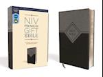 Niv, Premium Gift Bible, Leathersoft, Black/Gray, Red Letter Edition, Comfort Print