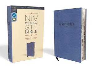 Niv, Premium Gift Bible, Leathersoft, Navy, Red Letter Edition, Indexed, Comfort Print