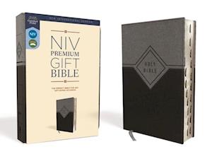 Niv, Premium Gift Bible, Leathersoft, Black/Gray, Red Letter Edition, Indexed, Comfort Print