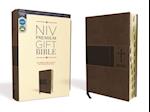 Niv, Premium Gift Bible, Leathersoft, Brown, Red Letter Edition, Indexed, Comfort Print