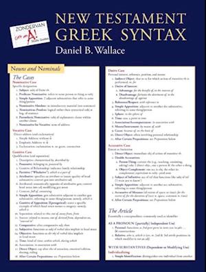 New Testament Greek Syntax Laminated Sheet