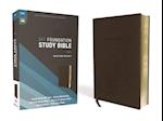 NIV, Foundation Study Bible, Leathersoft, Brown, Red Letter