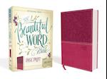 NIV, Beautiful Word Bible, Large Print, Imitation Leather, Pink