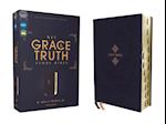 Niv, the Grace and Truth Study Bible, Leathersoft, Navy, Red Letter, Thumb Indexed, Comfort Print