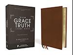 NASB, The Grace and Truth Study Bible, Premium Goatskin Leather, Brown, Premier Collection, Black Letter, 1995 Text, Art Gilded Edges, Comfort Print