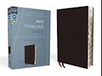 NIV, Thinline Bible, Bonded Leather, Black, Indexed, Red Letter Edition