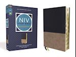 NIV Study Bible, Fully Revised Edition, Leathersoft, Navy/Tan, Red Letter, Thumb Indexed, Comfort Print