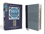 NIV Study Bible, Fully Revised Edition, Personal Size, Leathersoft, Navy/Blue, Red Letter, Thumb Indexed, Comfort Print