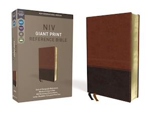 NIV, Reference Bible, Giant Print, Imitation Leather, Brown, Red Letter Edition, Comfort Print