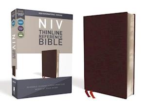 NIV, Thinline Reference Bible, Bonded Leather, Burgundy, Red Letter Edition, Comfort Print