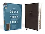 Niv, Quest Study Bible, Leathersoft, Black, Indexed, Comfort Print