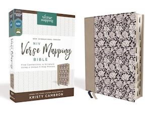 Niv, Verse Mapping Bible, Leathersoft, Navy Floral, Thumb Indexed, Comfort Print