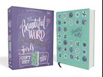 Niv, Beautiful Word Coloring Bible for Girls Pencil/Sticker Gift Set, Updated, Leathersoft Over Board, Teal, Comfort Print